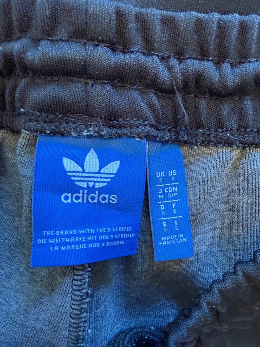 Adidas Black Track Pants with White Stripes - Picture 3 of 3